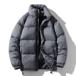 Men’s Winter Jacket - Solid Stand Collar My Store  37.90