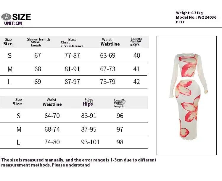 Round Neck Long Sleeve Top Mid length Dress Set - MRC STORE