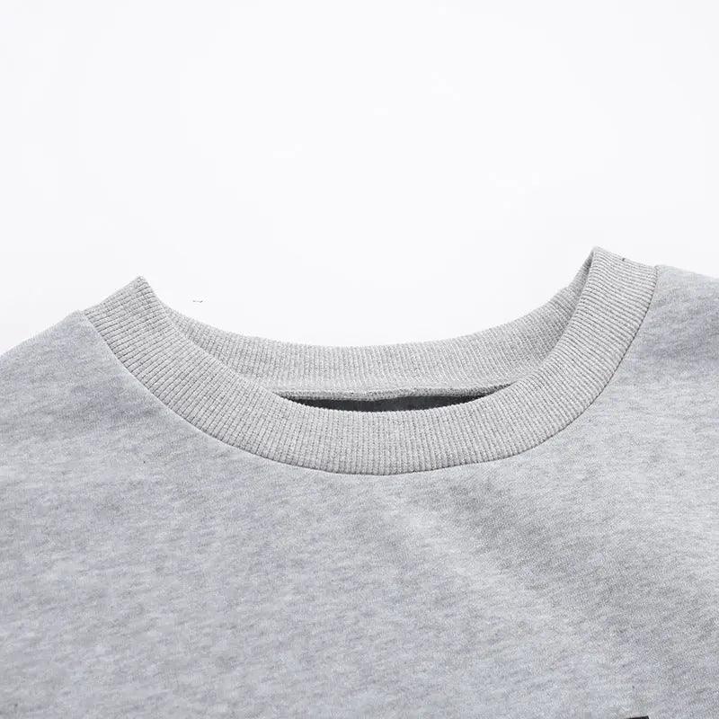 High Waist Printed Tight Shorts & Long Sleeve Top Set - MRC STORE