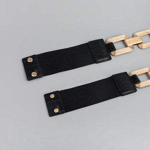The New Gold Black Wide Belt Decoration - MRC STORE