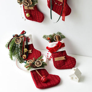 Knitted Christmas Stockings – Festive Decorations for Your Holiday Scene Layout - MRC STORE