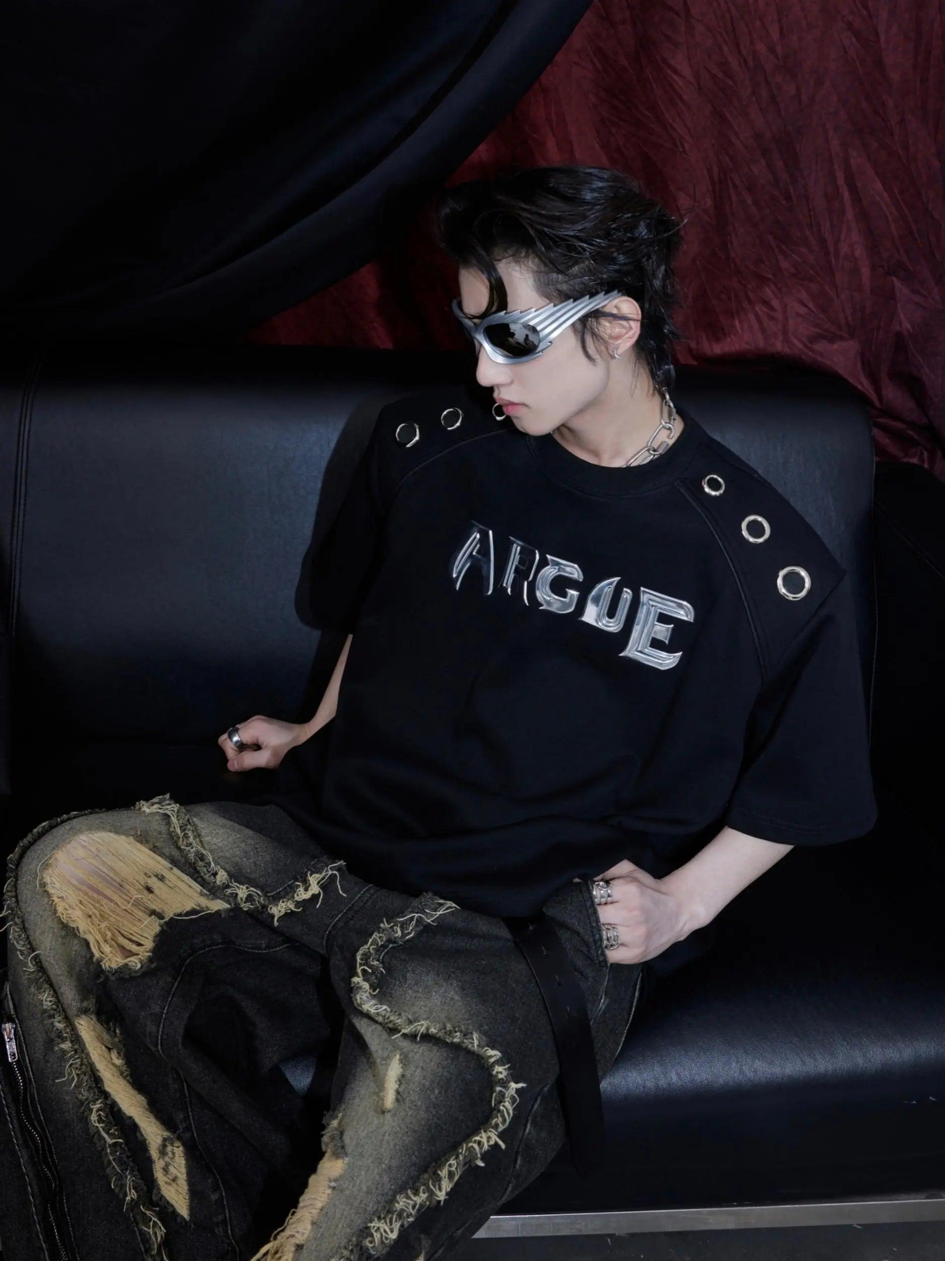Metal Ring Design T-Shirt - MRC STORE
