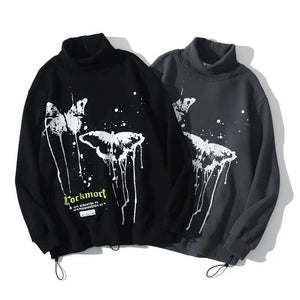 Hip Hop Fashion High Collar Sweater - MRC STORE