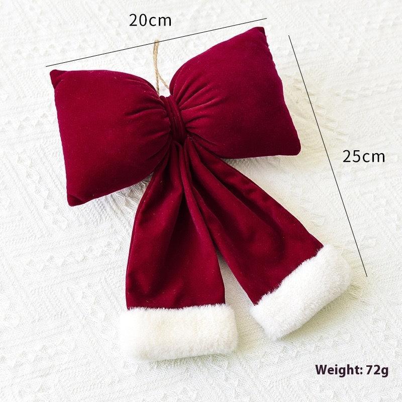 Christmas Large Lint Bowknot 3D Decorations – Perfect for Festive Decor - MRC STORE