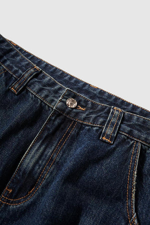 Men's Loose Retro Straight Jeans - MRC STORE