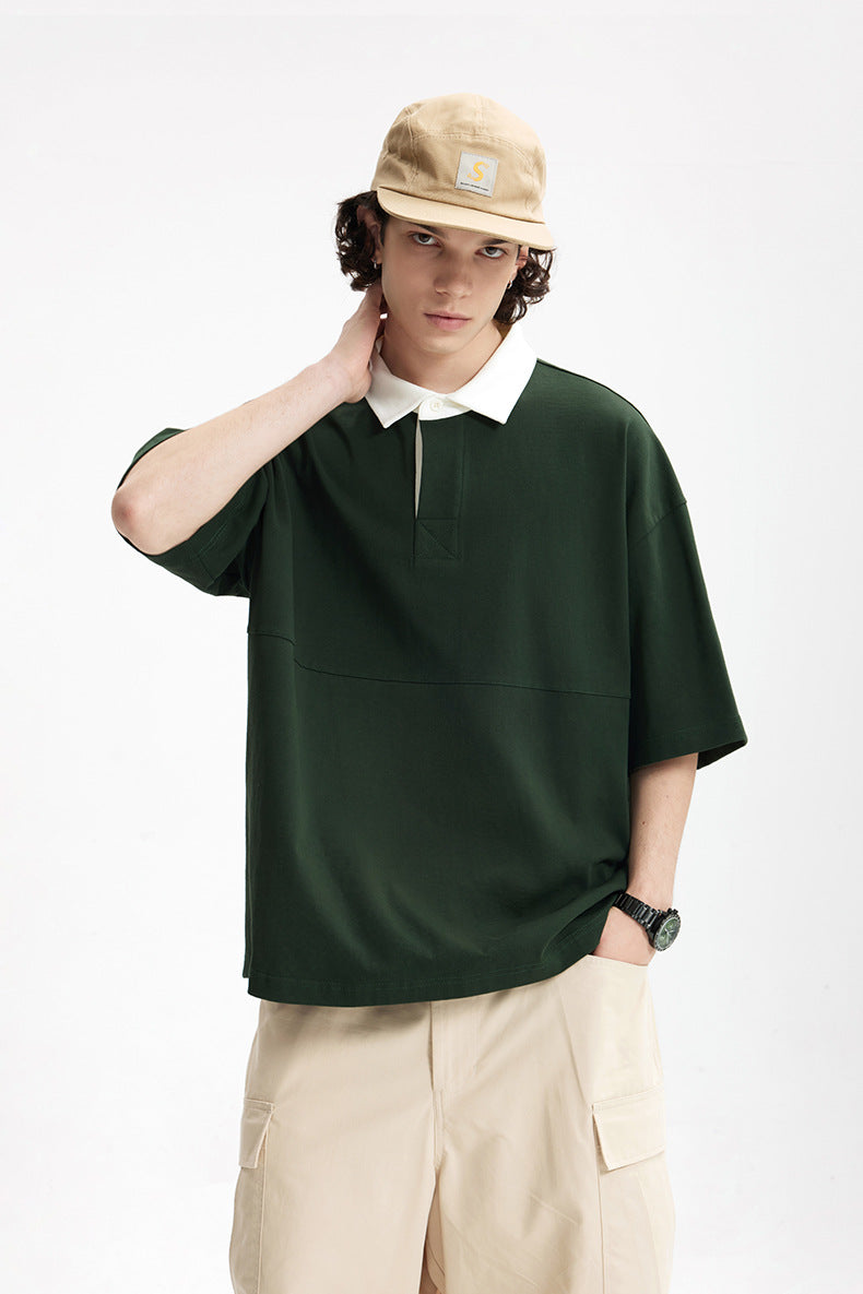 Men’s Polo Shirt - Mountain Contrast Lapel My Store 27.99