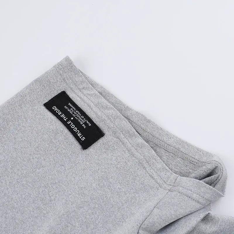 High Waist Printed Tight Shorts & Long Sleeve Top Set - MRC STORE