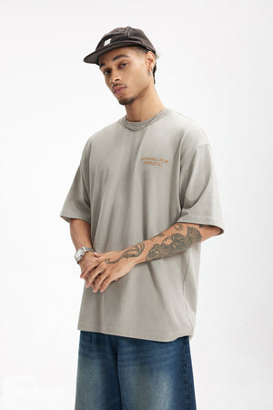 Men’s Embroidered T-Shirt - Retro Thread Collar My Store  28.08