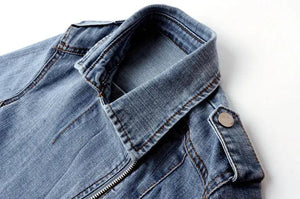 Slim Fit Denim Coat - MRC STORE