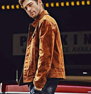 Men’s Leather Jacket - Pig Skin Brown - MRC STORE