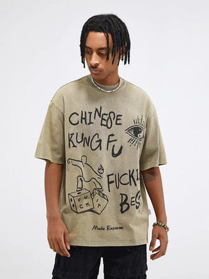 Washed Vintage Fashion T-Shirt - MRC STORE