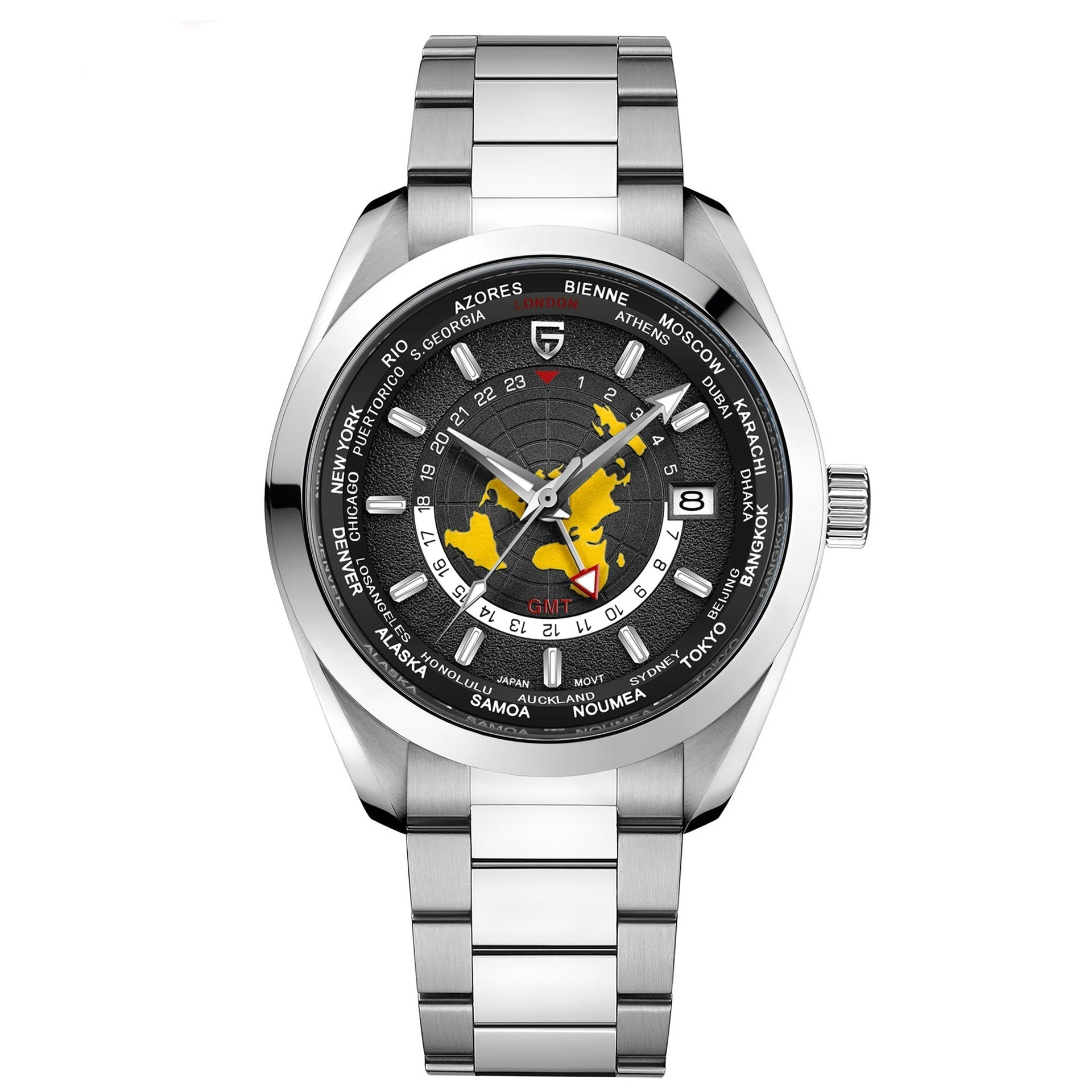 Pagani Design 1788 GMT Automatic Watch – Luxury Dual Time Zone Men's Watch