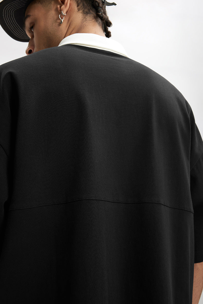 Men’s Polo Shirt - Mountain Contrast Lapel My Store