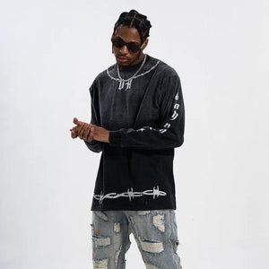 Guochao High Street Gradient Streetwear T-Shirt - MRC STORE