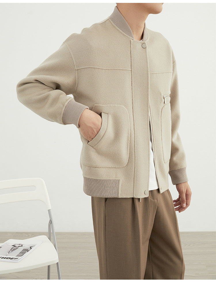 Men’s Woolen Coat - Short Baseball Style My Store