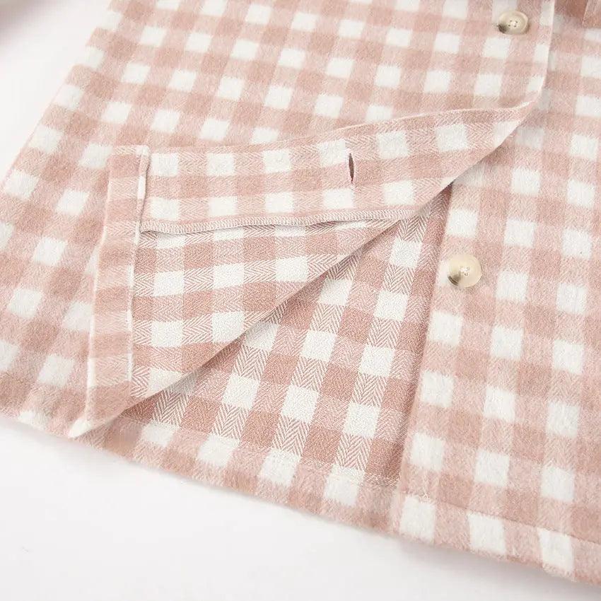 Plaid Loose Fashion Coat - MRC STORE