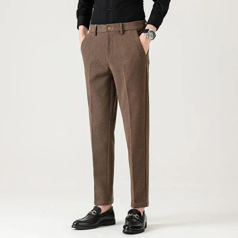 Woolen Men's Casual Stretch Suit Pants - MRC STORE