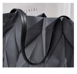 Pleated Shoulder Lightweight Bucket Bag - MRC STORE