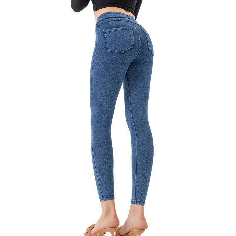 High Waist Stretch Denim Jeans for Women – Perfect for Yoga, Fitness, and Casual Wear - MRC STORE