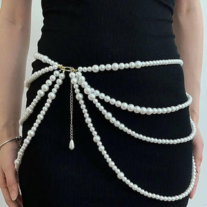 Multi Layer Pearl Waist Chain - MRC STORE