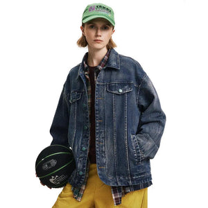 Distressed Punk Denim Jacket - MRC STORE