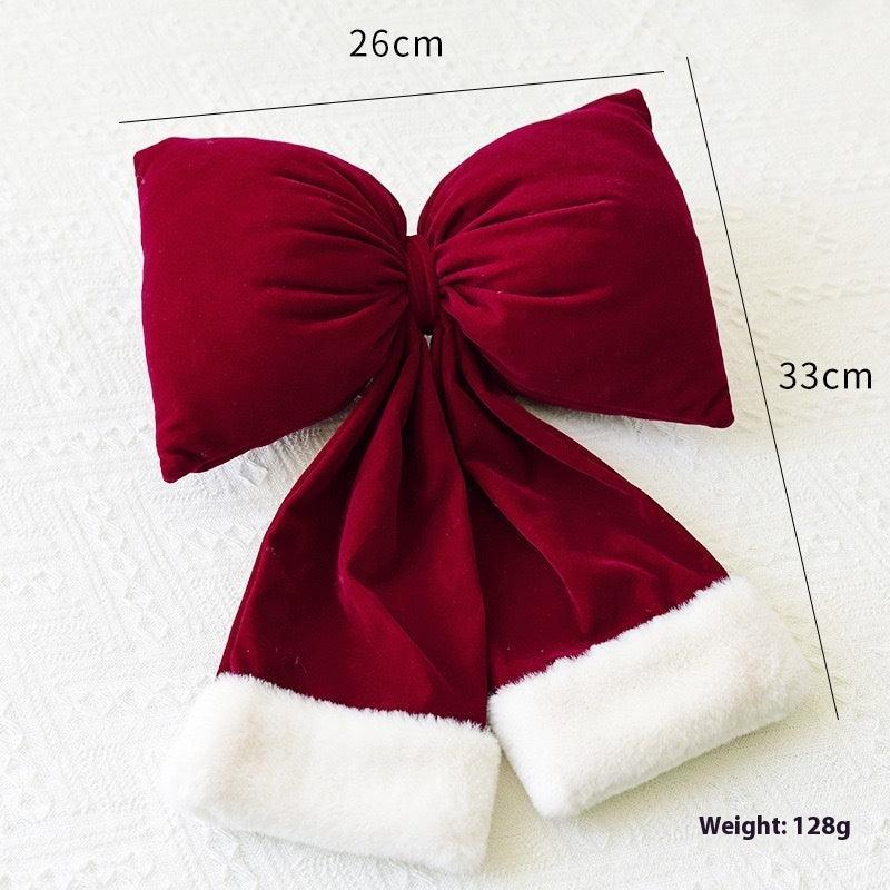 Christmas Large Lint Bowknot 3D Decorations – Perfect for Festive Decor - MRC STORE