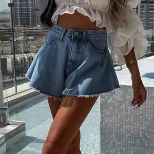 Fringe Denim Shorts - MRC STORE