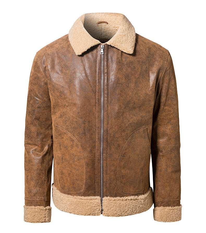 Vintage Casual American Leather Jacket - MRC STORE