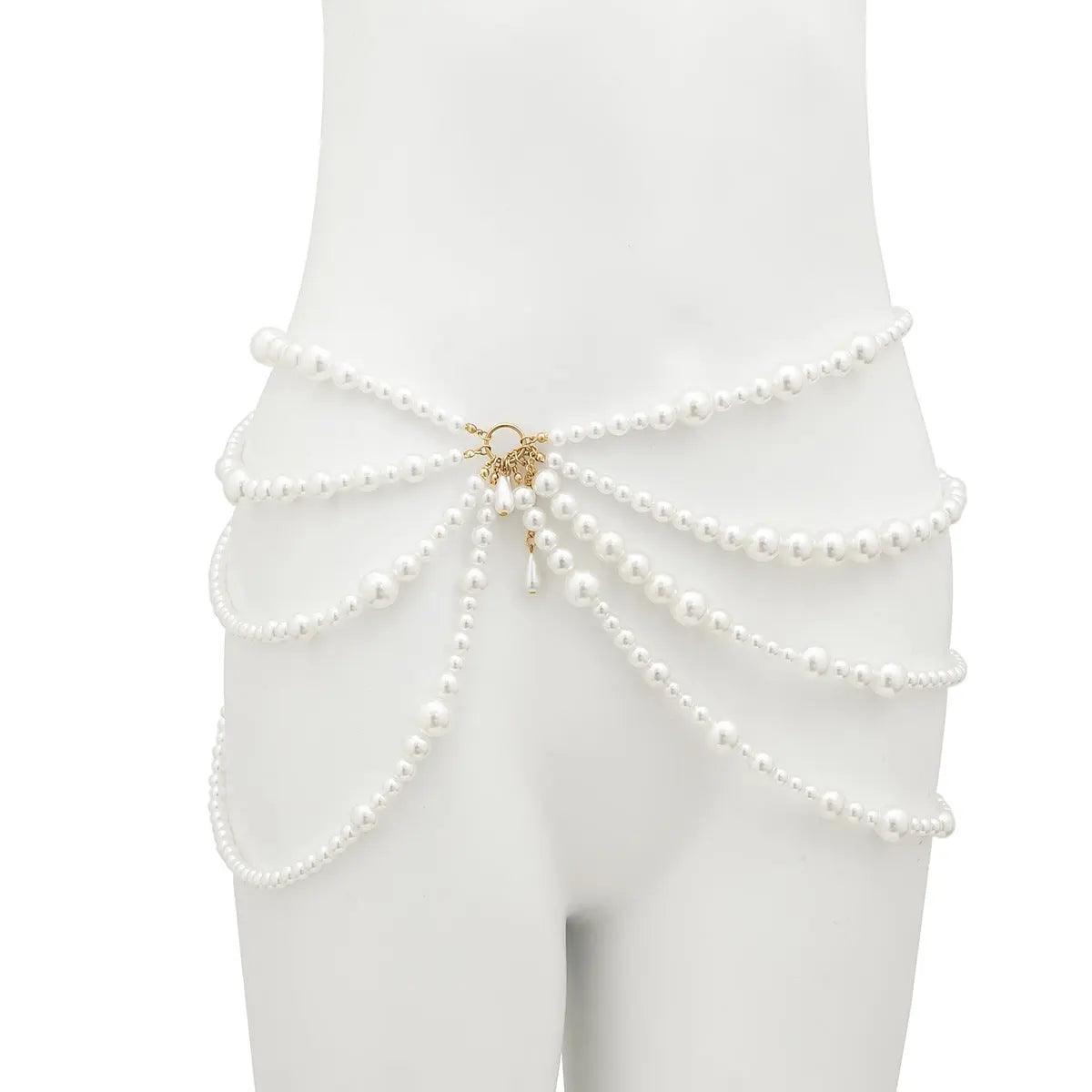 Multi Layer Pearl Waist Chain - MRC STORE
