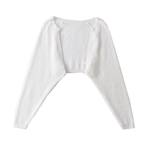 Furry Long Sleeve Cropped women's Cardigan Sweater – Soft Loose Fit Blouse Coat - MRC STORE