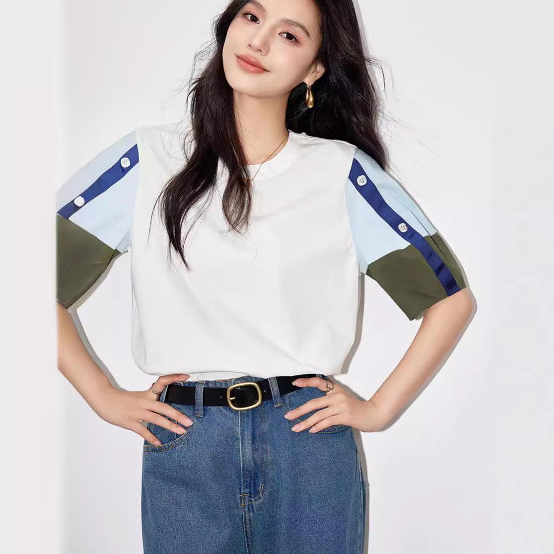 Niche Design Iceland Cool Solid Color T-Shirt - Casual Wear - MRC STORE