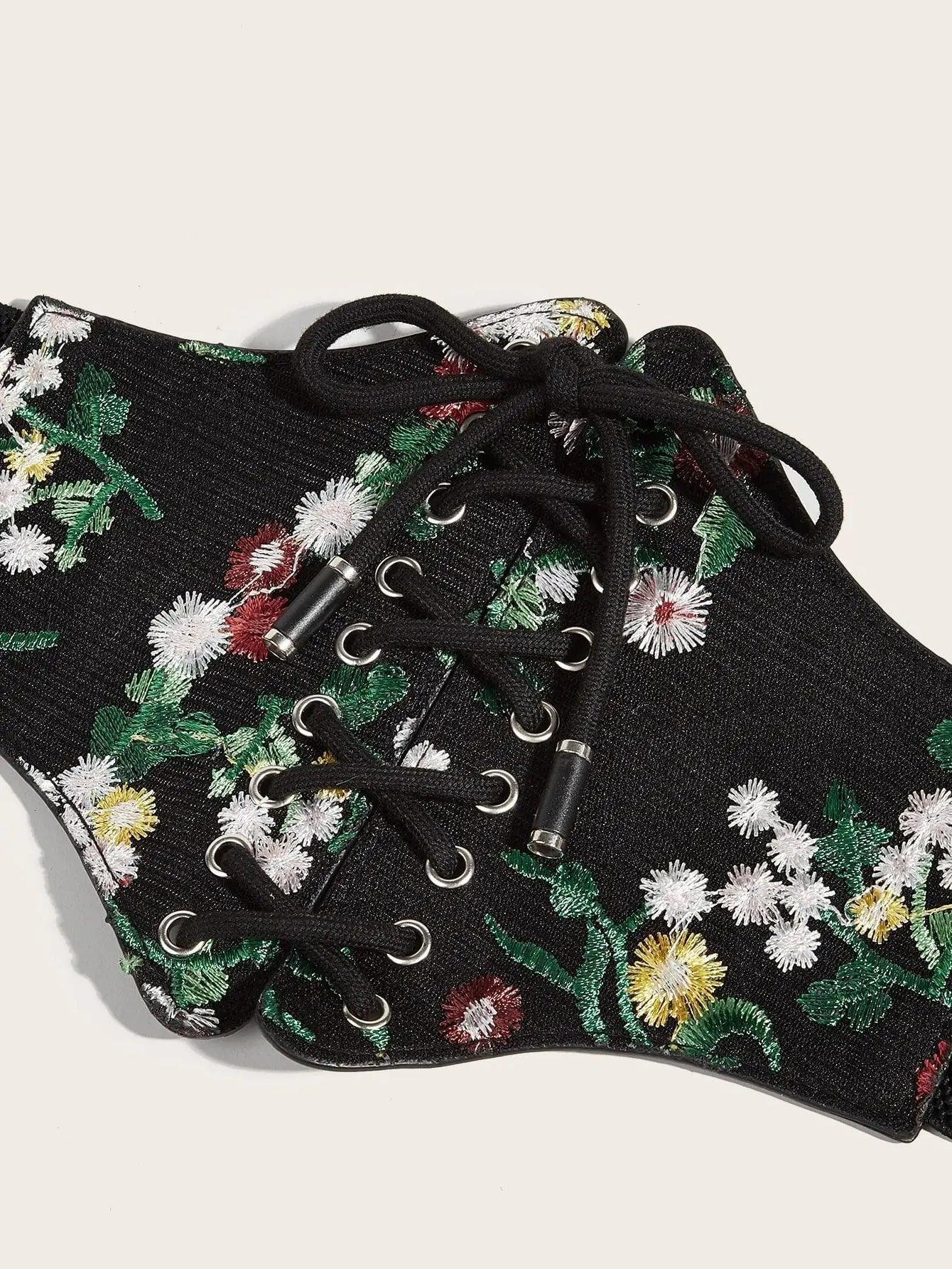 Floral Thick Belt - MRC STORE