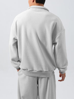 Men’s Wide Loose Fleece Sports Suit Set Sweatshirt,Sweatpants - Ultimate Comfort and Style - MRC STORE