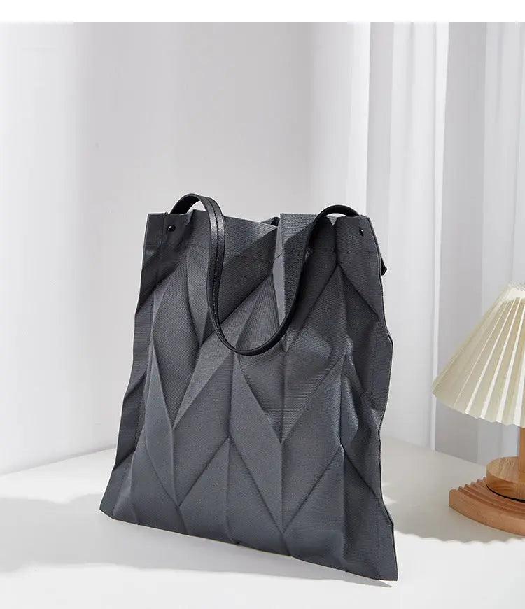 Pleated Shoulder Lightweight Bucket Bag - MRC STORE