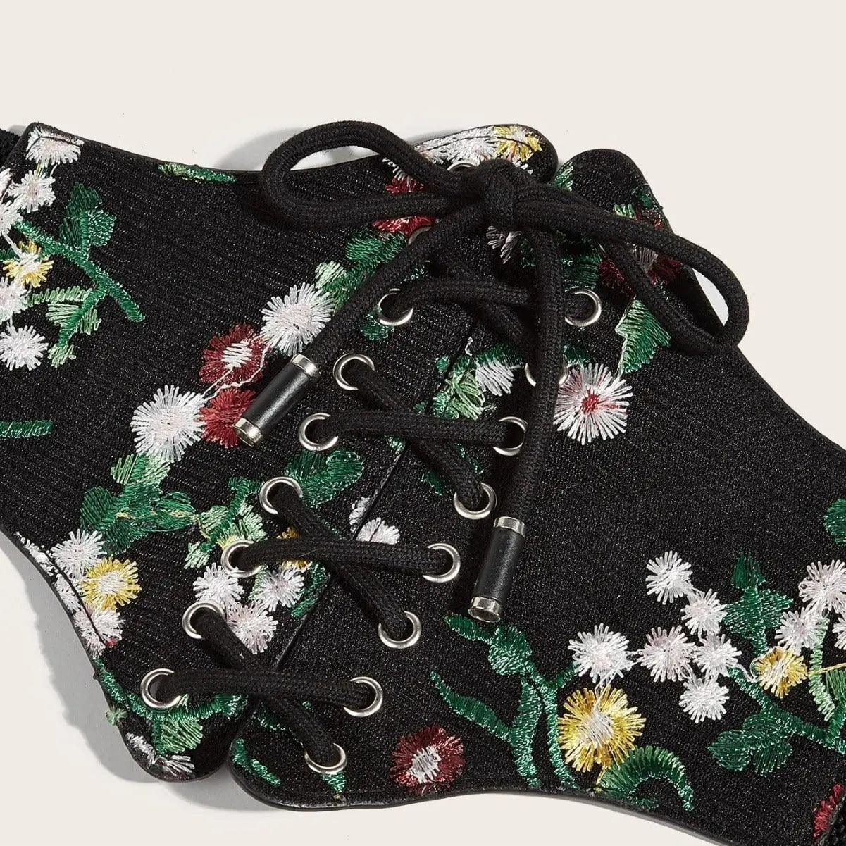 Floral Thick Belt - MRC STORE