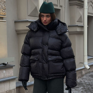 Warm Cotton-Padded Hooded Overcoat MRC STORE  100.00