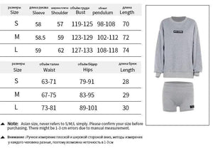 High Waist Printed Tight Shorts & Long Sleeve Top Set - MRC STORE