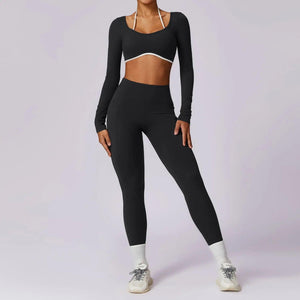 Spring Casual Contrast Color Yoga Suit - MRC STORE