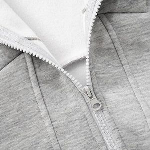 Long Sleeve Zipper Hooded Cardigan - Ultra Short Casual Top - MRC STORE