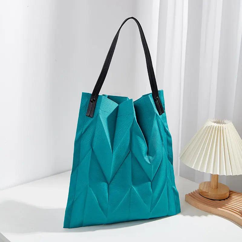 Pleated Shoulder Lightweight Bucket Bag - MRC STORE