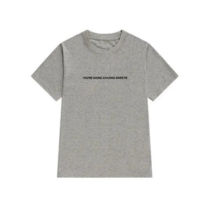 Loose Fit Printed Cotton Tee - MRC STORE