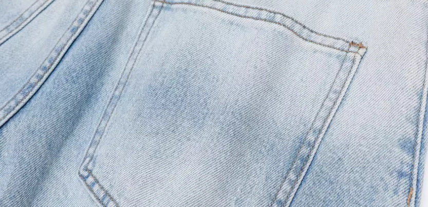 Men’s Washed Jeans - Blue White Machete My Store