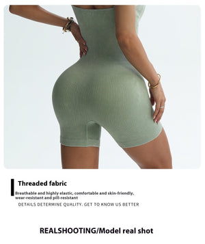 Women’s Suspender Shorts - Frosted Thread One-Piece My Store