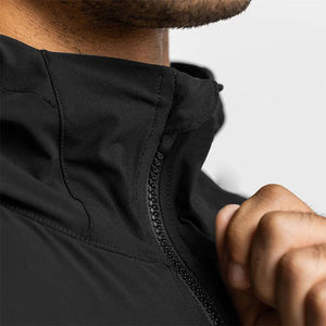 Men's Lightweight Hooded Windbreaker with Front Zipper Pocket - MRC STORE