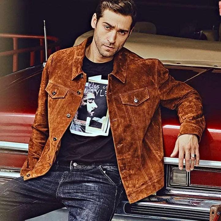 Men’s Leather Jacket - Pig Skin Brown - MRC STORE