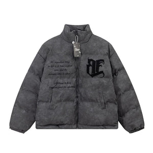 Men's Embroidered Jacket Letter Cotton-Padded - MRC STORE