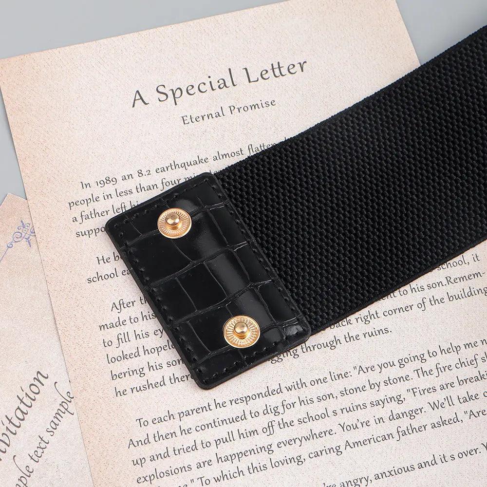 The New Gold Black Wide Belt Decoration - MRC STORE