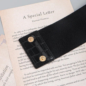 The New Gold Black Wide Belt Decoration - MRC STORE