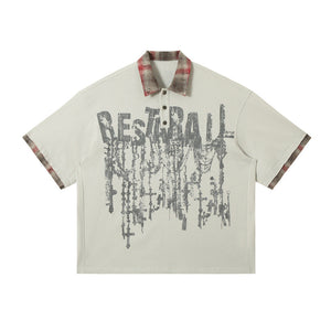 Men’s Graffiti Top - Loose Short-Sleeve Street Shirt My Store  33.36