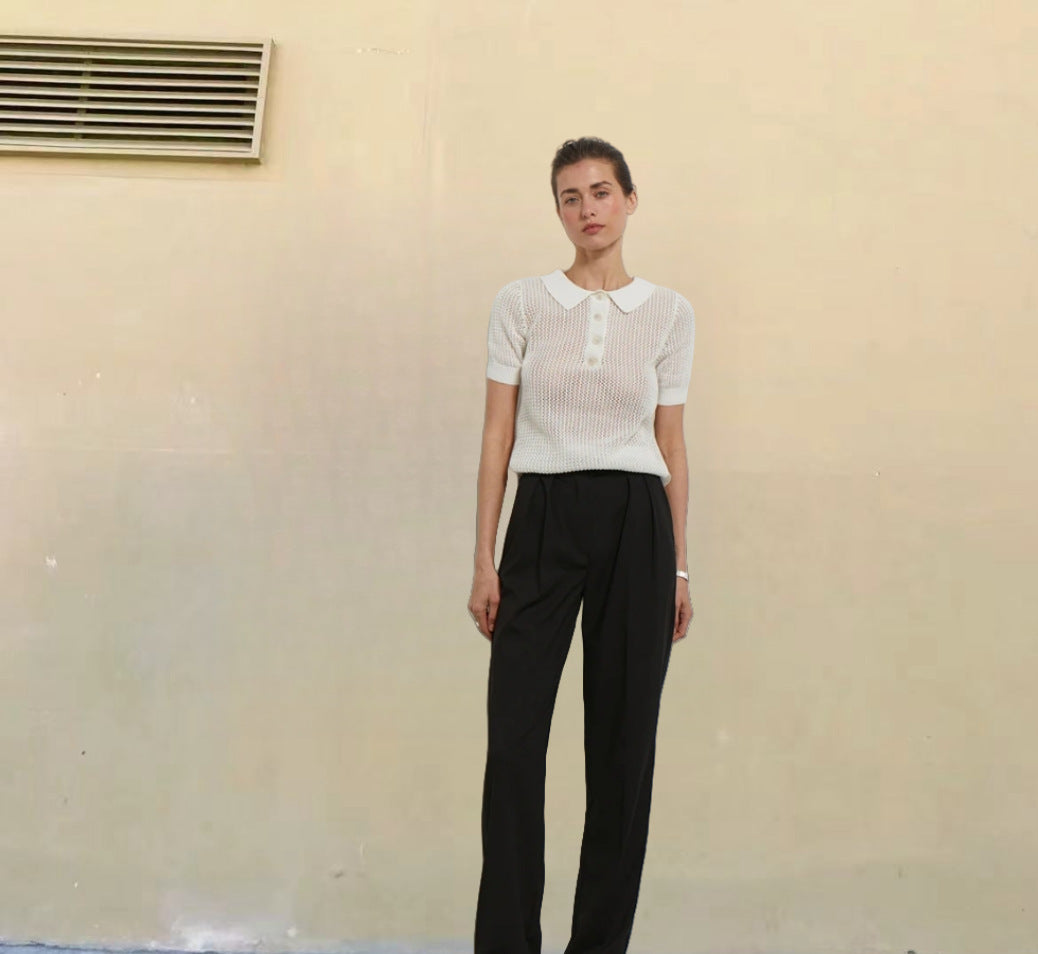 Women’s Knitwear Top - See-Through V-Neck My Store  25.87